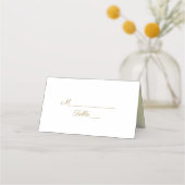 Gouden en Paarse Bruiloft Plaatskaartje (Voorkant)