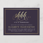 Gouden en Paarse feestdag Uitnodiging Briefkaart (Voorkant)