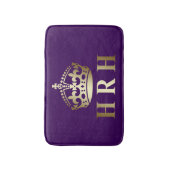 Gouden en Paarse HRH Royal Crown Badmat (Voorkant Verticaal)