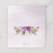 Gouden en Paarse lavendelbruiloft Plaatskaartje (Buitenkant ongevouwen)
