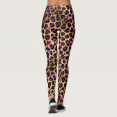 Gouden en Paarse luipaard leggings (Achterkant)