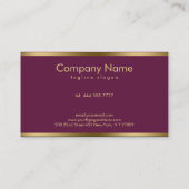 Gouden en Paarse wervelingen Visitekaartje (Achterkant)