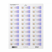 Gouden en Parel Monogram Adreslabel Etiket (Full Sheet)