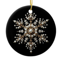 Gouden en Parel Sneeuwvlok Familie