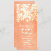  gouden en perzik huwelijksprogramma's programmakaart (Voorkant / Achterkant)