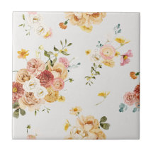  gouden en puistroze keramische Tegel