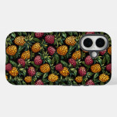 Gouden en rode bessen patroon Case-Mate iPhone case (Achterkant (horizontaal))