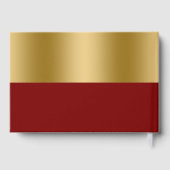Gouden en rode gepersonaliseerde bruiloft gastenboek (Achterkant)