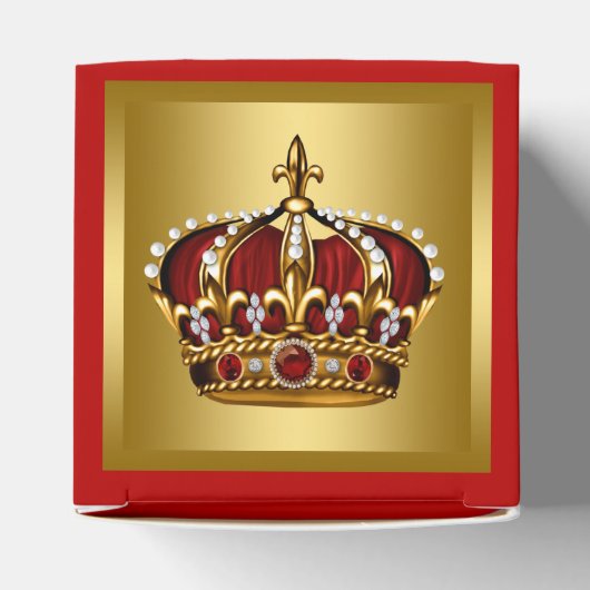 Gouden en Rode Prins Bedankdoosjes (Bovenkant)