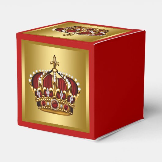 Gouden en Rode Prins Bedankdoosjes (Achterkant)