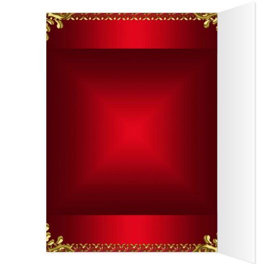 Gouden en Rode Tafel Plaatsing Kaart en Menu (Binnen (Links))