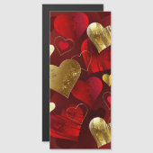 Gouden en rode valentijnskaarten (Voorkant / Achterkant)