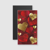 Gouden en rode valentijnskaarten (Voorkant / Achterkant)