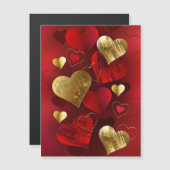 Gouden en rode valentijnskaarten (Voorkant / Achterkant)