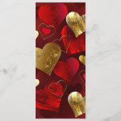 Gouden en rode valentijnskaarten menu (Voorkant)