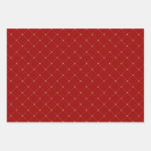 Gouden en Rode Verpakkende Document Vlakke Bladree Inpakpapier Vel (Voorkant)