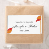 Gouden en Roest Herfst Leaf Waterflesetiket Etiket (Insitu)