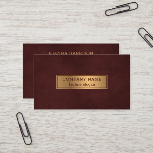 Gouden en Rood Visitekaartje (Voorkant / Achterkant in situ)