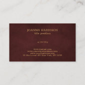 Gouden en Rood Visitekaartje (Achterkant)