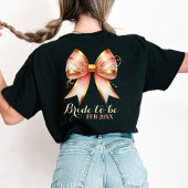 Gouden en Roze Bloemensjerp Bruidsfeest T-shirt