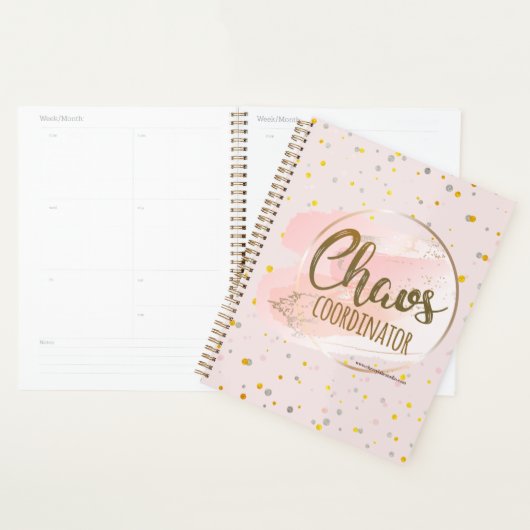 Gouden en Roze Coördinator Planner (Display)