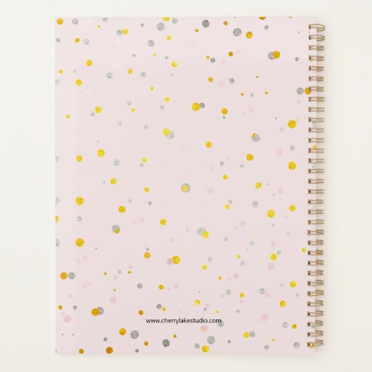 Gouden en Roze Coördinator Planner (Achterkant)