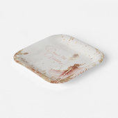 Gouden en roze feeërieke verjaardag papieren bordje (Gebogen)