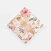 Gouden en roze feeërieke verjaardag servet (Hoek)