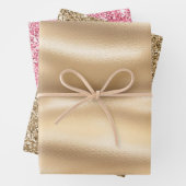 Gouden en Roze Glam Glitter Inpakpapier Vel (In situ)