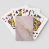 Gouden en roze marmer textuur pokerkaarten (Achterkant)
