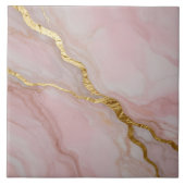 Gouden en roze marmer textuur tegeltje (Voorkant)