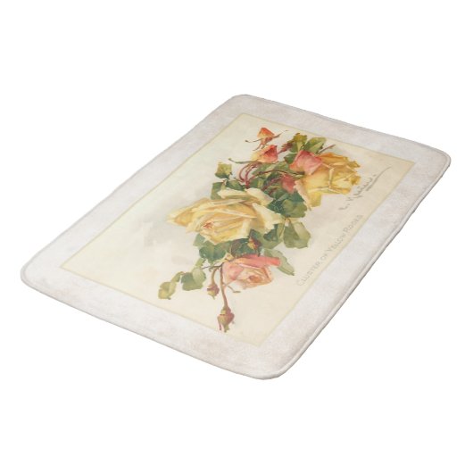 gouden en roze rozen badmat (Gekanteld)