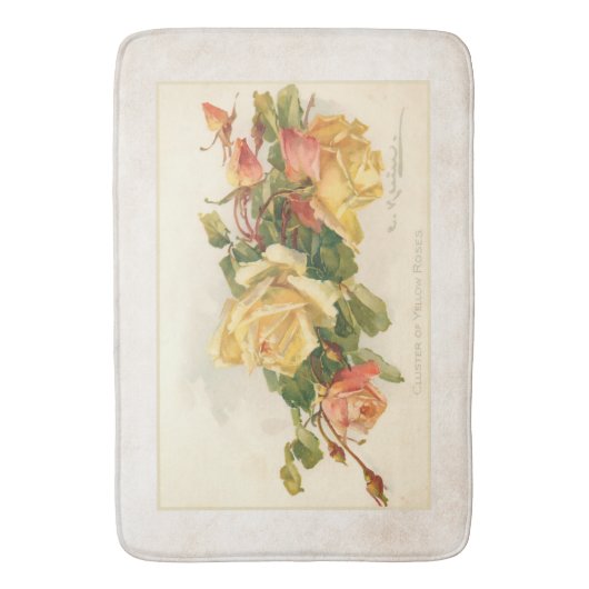  gouden en roze rozen badmat (Voorkant Verticaal)