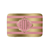 Gouden en roze strepen badmat (Voorkant)