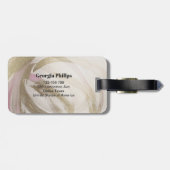 Gouden en roze swirl Gepersonaliseerd Bagagelabel (Achterkant horizontaal)