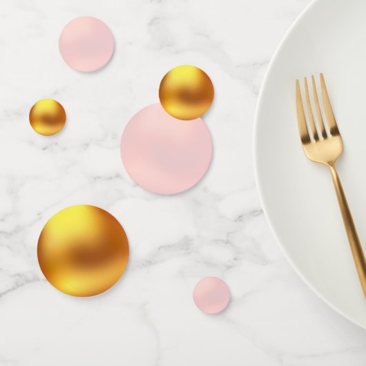 Gouden en roze tafel Confetti (Groep)