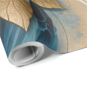 Gouden en Tealroos Cadeaupapier (Rol Hoek)