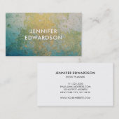 Gouden en turkooisegels, minerale professional visitekaartje (Voorkant / Achterkant)