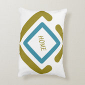 Gouden en turquoise geometrische vormen accent kussen (Achterkant (Verticaal))