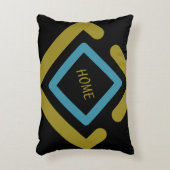 Gouden en turquoise geometrische vormen accent kussen (Voorkant(Verticaal))