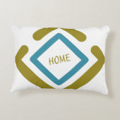 Gouden en turquoise geometrische vormen accent kussen (Achterkant)