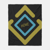 Gouden en turquoise geometrische vormen fleece deken (Voorkant)