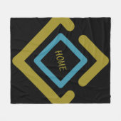 Gouden en turquoise geometrische vormen fleece deken (Voorkant (Horizontaal))