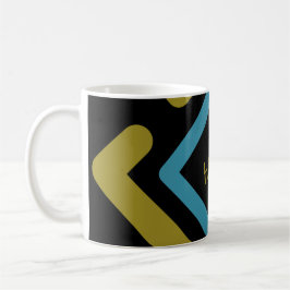 Gouden en turquoise geometrische vormen koffiemok