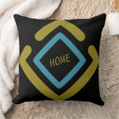 Gouden en turquoise geometrische vormen kussen (Deken)