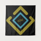 Gouden en turquoise geometrische vormen wandkleed (Voorkant)