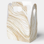 Gouden en Witte Abstracte Ontwerp Favor Doos Bedankdoosjes (Geopend)