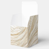 Gouden en Witte Abstracte Ontwerp Favor Doos Bedankdoosjes (Geopend)