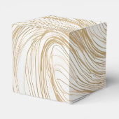 Gouden en Witte Abstracte Ontwerp Favor Doos Bedankdoosjes (Achterkant)