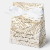 Gouden en Witte Abstracte Ontwerp Favor Doos Bedankdoosjes (Voorkant)